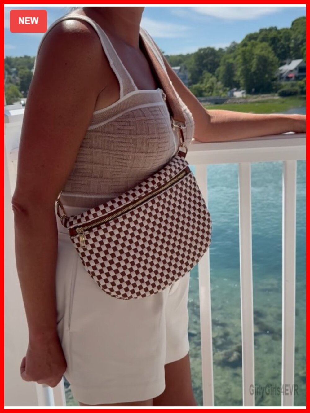 Woven Crossbody Bum Bag with Adjustable Strap Hands-Free Festival Bag - Picture 6 of 6